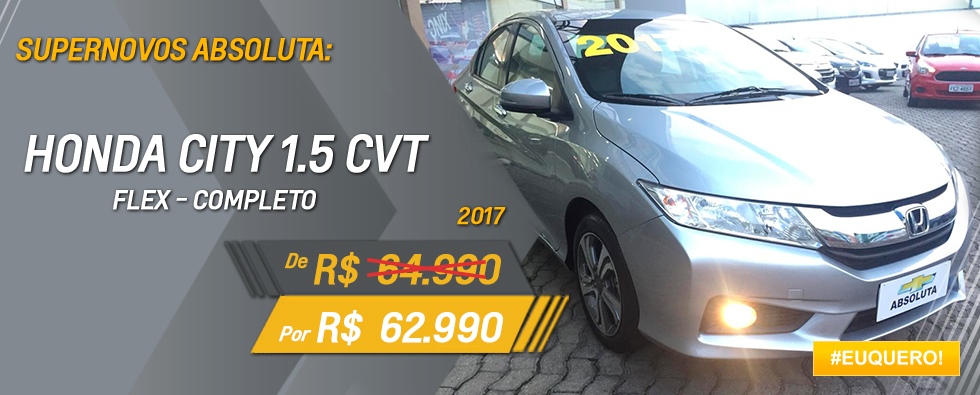 Honda City 1.5 CVT EXL Flex - 2017  Ofertas  Absoluta 