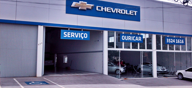 Fachada concessionária Chevrolet Ouricar de Cornélio Procópio