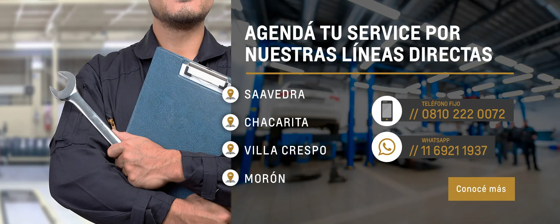Taller oficial Chevrolet en Saavedra, Chacarita, Villa Crespo y Morón