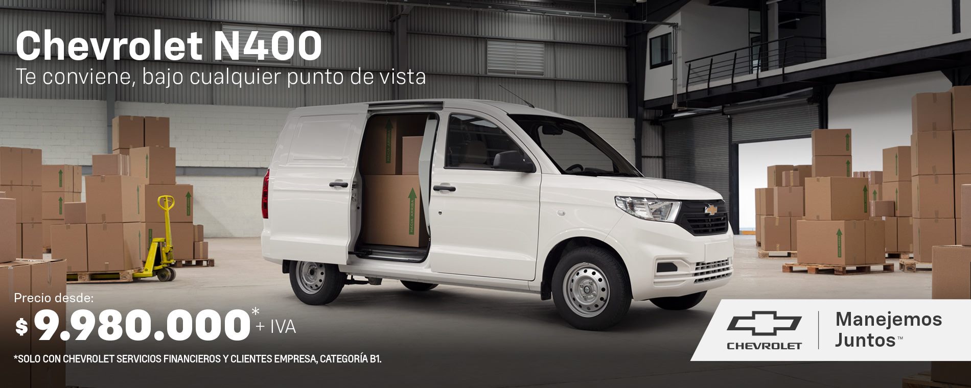 Oferta Empresa Summit Motors - Impulsa tu Empresa con la Chevrolet N400 - Precio a partir de $9.980.000*