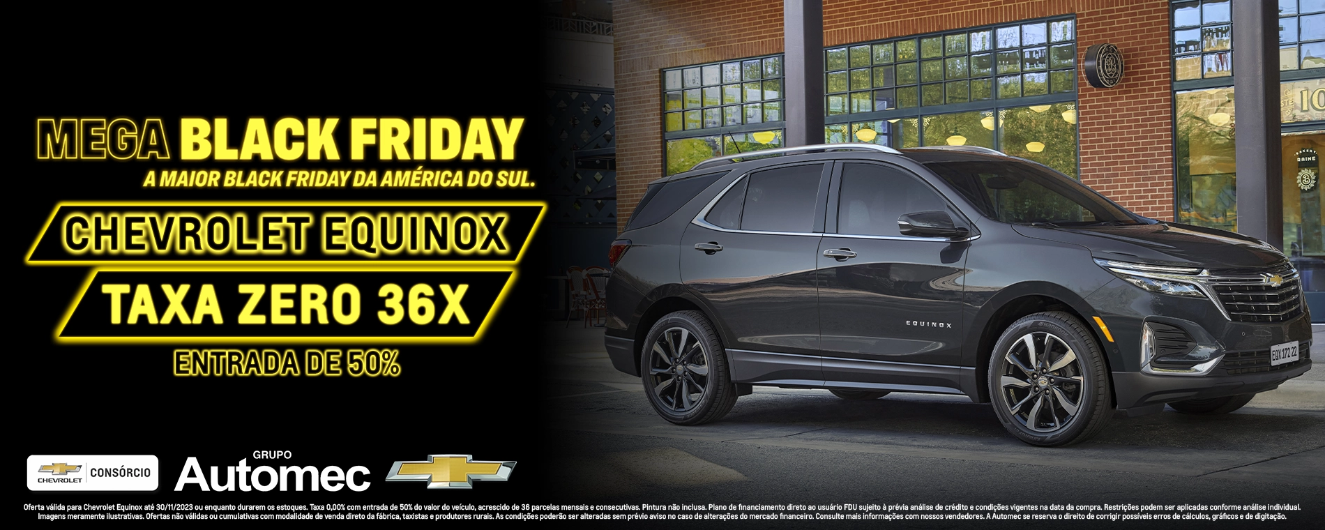 Mega Black Friday! Chevrolet Equinox Taxa Zero em 36x