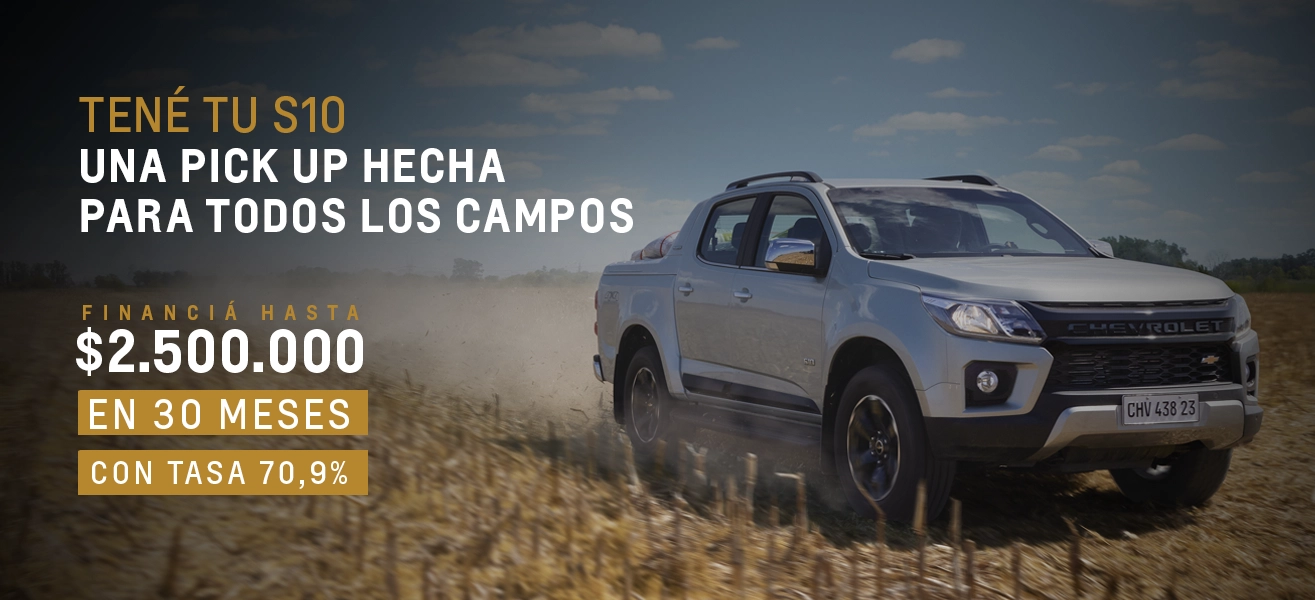Chevrolet S10 | Financiá hasta 2.500.000 en 30 meses