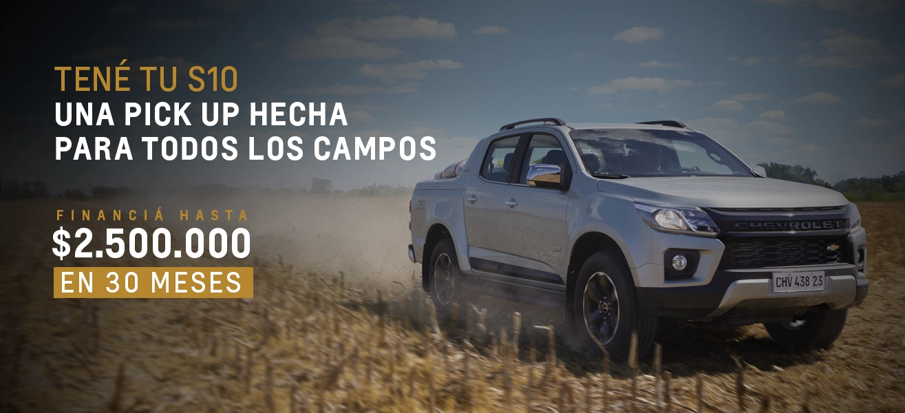 Tené tu S10,una pick up hecha para todos los campos