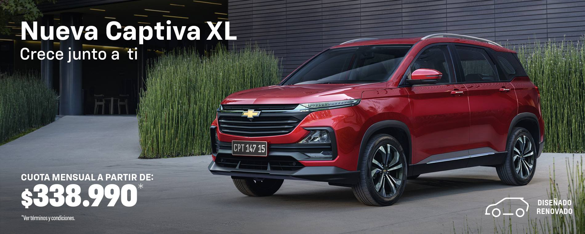 OFERTA Inalco - ¡NUEVA! Chevrolet CAPTIVA XL con cuota desde $338.990*