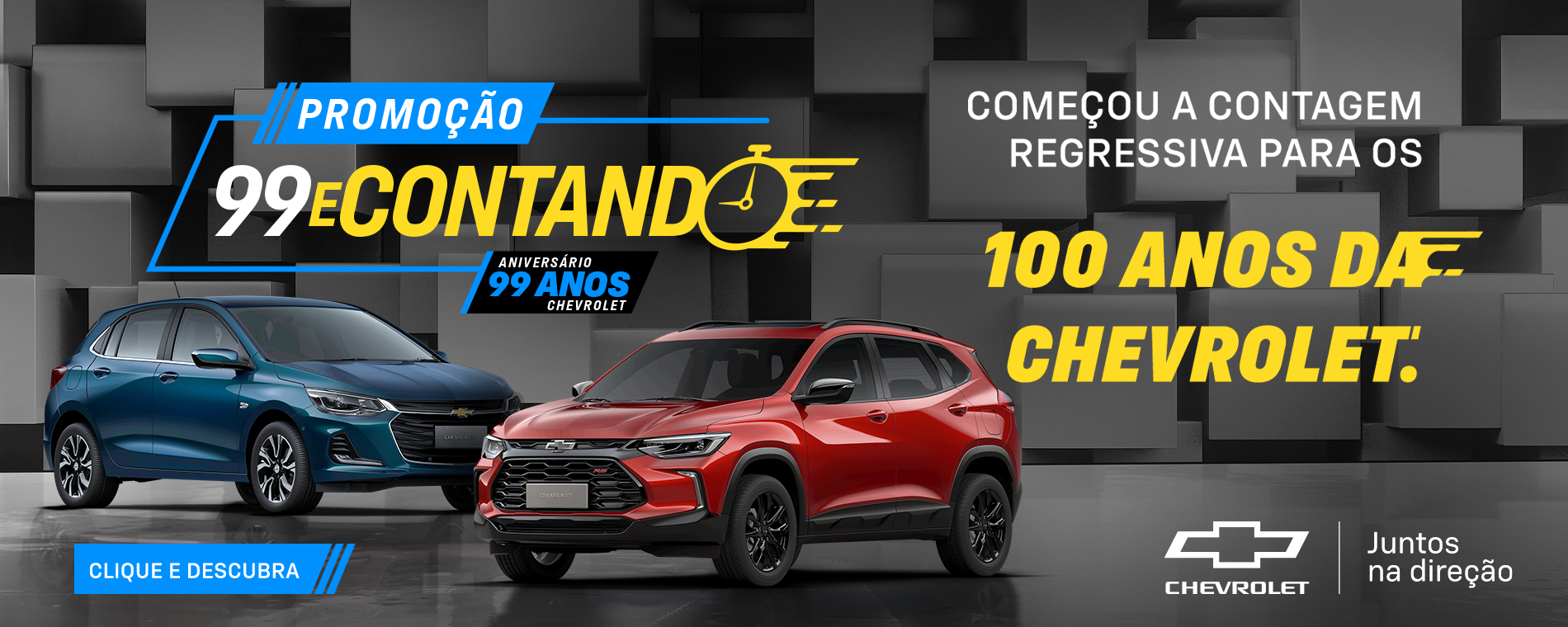 99 e Contando | Ganhe Prêmios com Carros Chevrolet 0KM