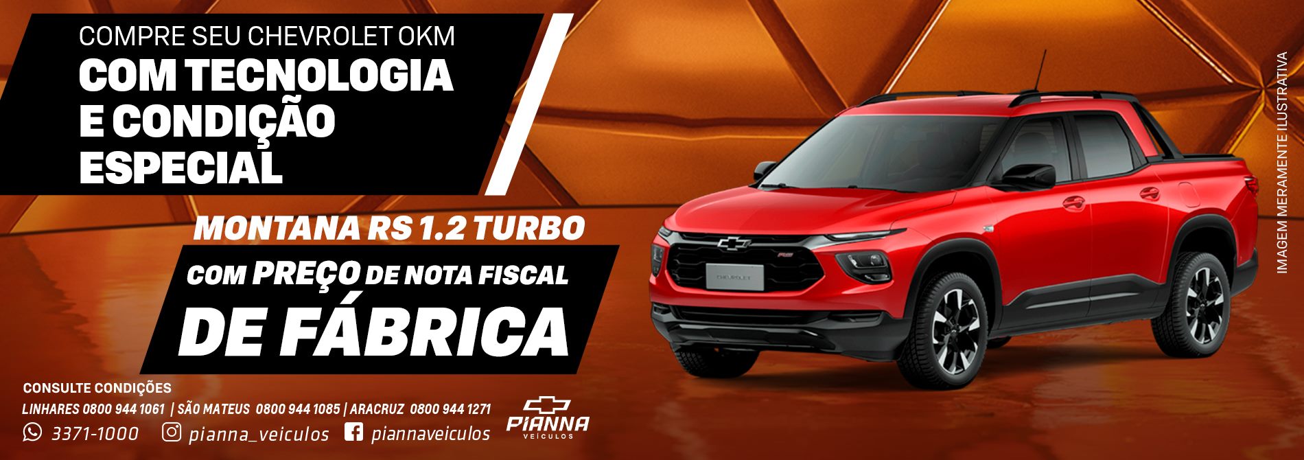 COMPRE SEU CHEVROLET - VENDAS NOVOS - MONTANA BANNER