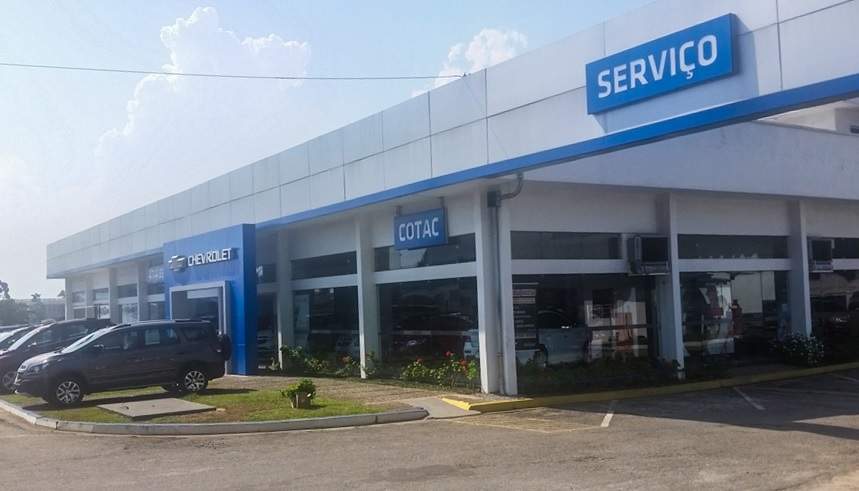 Fachada da concessionária Chevrolet Cotac Suzano